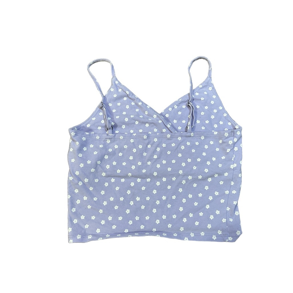 Hollister Purple Floral Crop Top M - Picture 3 of 7